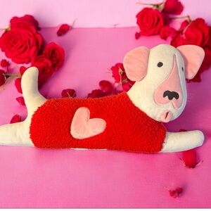Target Room Essentials Valentines Sweetheart Dog Plush Throw Pillow 18”